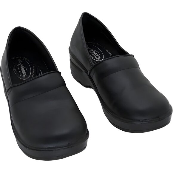 Easy Works Lyndee Womens Slip-On Work Clog, Black - Comfort Nursing Shoe US 8 - Picture 1 of 6